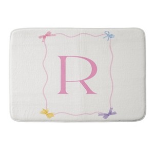 Deny Designs April Lane Art Simple Bow Monogram Memory Foam Bath Mat - 1 of 4
