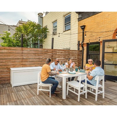 White 6 Person Modern Studio Urban Dining Set