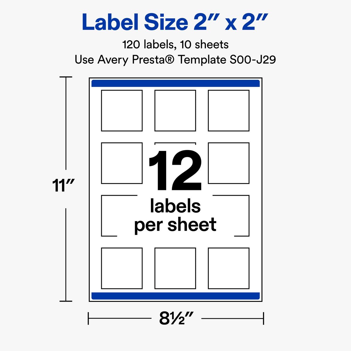 Avery® Labels, 2" x 2", Matte, Gold Menorah Frame, 120 - thumbnail 5