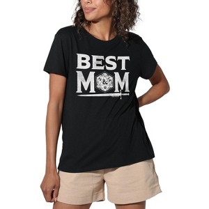 Women's Dungeons Dragons Mother's Day Best Mom D20 Dark Loose T-Shirt - 1 of 4