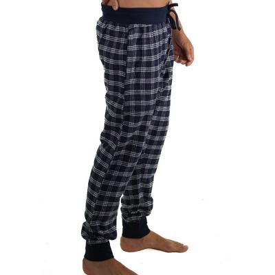 Members Only Men's Flannel Jogger Sleep Pant with Two Side Pockets - Cotton Blend Soft & Breathable Loungewear for Men