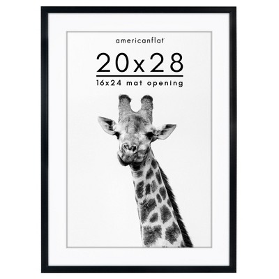 Americanflat Gallery-Style Picture Frame with Mat to Secure Artwork, Prints, and Photos