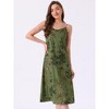 INSPIRE CHIC Women's Spaghetti Strap Sleepwear Camisole Floral Sleeveless Casual Nightgown - 3 of 4