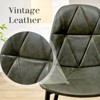 Hyleory Modern Upholstered Vintage Leather Dining Chairs Set of 2 with Metal Legs and High Back, for Kitchen and Dining Room - 4 of 4