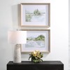 Uttermost Serene Lake Framed Prints Set of 2 – 26.25"H Watercolor Landscape Wall Art with Gray Washed Pine Frames - 2 of 4