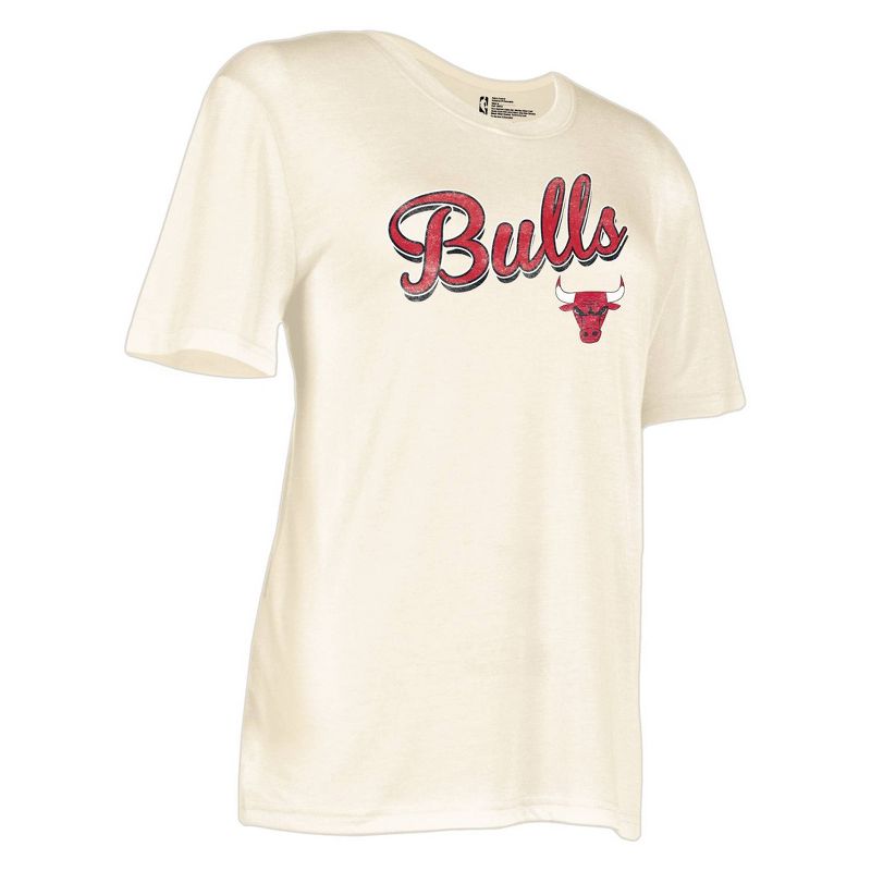 NBA Chicago Bulls Women&#39;s Off White Fashion T-Shirt, 3 of 5