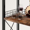 Itopfox 4-Tier Freestanding Wine Rack with Tabletop, Glass Holder, Storage Drawer for Liquor & Glasses, Industrial Style Bar Cabinet for Living Room - 4 of 4