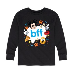 Boys' - Disney - Mickey & Pluto BFF Design Long Sleeve Graphic T-Shirt - 1 of 4