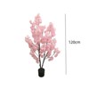 Artificial Cherry Blossom Tree, Pink Fake Flower Tree, Faux Floral Plant in Cement Pot,Artificial Handmade Blossom Trees for Office Home Porch - 2 of 4