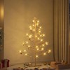 vidaXL Wooden Christmas Tree with Stand Natural 59.1" Solid pine wood - 2 of 4