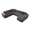 HOMLUX U-Shape Modular Sectional Sofa Couch, 27" Deep Seat Modern Minimalist Couches for Living Room, Style 7 - 2 of 4