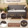 Whisen Charming Vintage Storage Bench/Entryway Bench with Removable Cushion and Gas Spring - 4 of 4