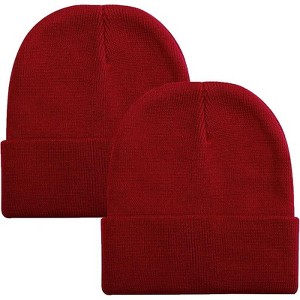 MSDC 2 Pack Beanie for Men Women Slouchy Beanie Hats Winter Knit Caps Soft Ski Hat Unisex - 1 of 4