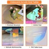 Artloge 37.4x19.7x14.2in Acrylic Iridescent Coffee Table Rainbow Color Round Side Table with PVC Mat - 3 of 4