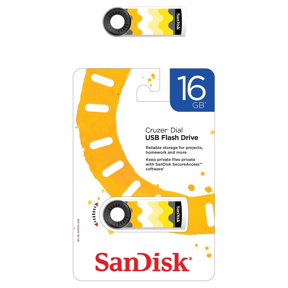 Sandisk 16GB Cruzer Dial USB Multiple Colors Available (SDSSTGT57-16G-B17)
