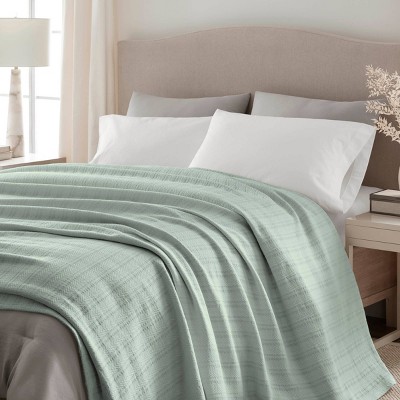 Gray Mist Full/Queen Luxury Chevron Cotton Blanket