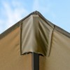 VisioGear Patio Umbrella, Rectangular Outdoor Double Sided Market with base, Easy Crank for Deck Pool Patio, Brown, 15.1*8.9*7.9 - 3 of 4