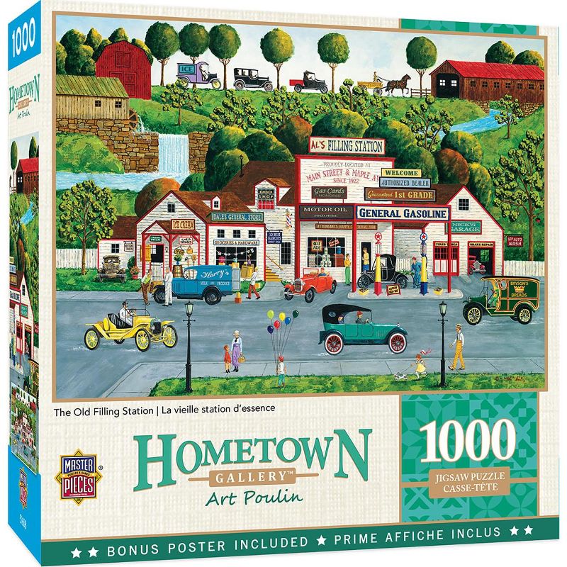 MasterPieces Inc Hometown Gallery The Old Filling Station 1000 Piece Jigsaw Puzzle, 1 of 7