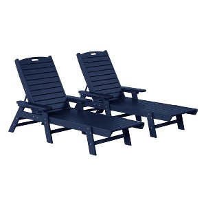 WestinTrends Adirondack Outdoor Chaise Lounge for Patio Garden Poolside (Set of 2) - 1 of 4