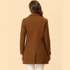 INSPIRE CHIC Women's Regular Fit Notched Lapel Long Sleeve Buttoned Classic Coat - 4 of 4