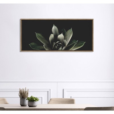 Gold Framed Succulent Canvas Wall Art, 20" x 43"
