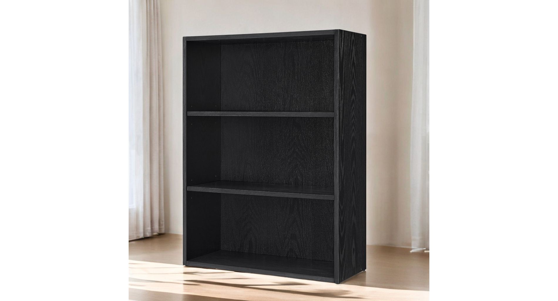 Open Bookshelf, Adjustable Storage Shelves, Floor Standing Unit for Modern Home Organization