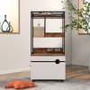 Lyngins Modern Multi-Level Pet Tree Storage Tower for Indoors,Dog/Cat Condo Cabinet with Shelves,Feeding Station - 3 of 4