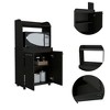 NicBex Mobile Kitchen Island Cart Morden Kitchen Carts on Wheels with Storage with 4 Storage Shelves and 2 Cabinet Doors for Kitchen - 3 of 4