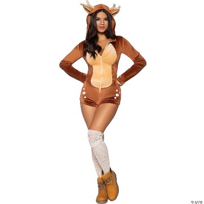 Leg Avenue Women’s Comfy Fawn Romper Costume - Medium