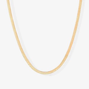 Hollywood Sensation Snake Chain Necklace – Sleek and Timeless Elegance 14 Inches Gold - 1 of 4