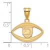 Black Bow Jewelry 14k Yellow Gold Plated Sterling Silver U.S. Military Academy Black Knights NCAA Pendant - 2 of 3