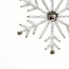 NAYSAYE Party Decoration and Accessories Snowflake Beaded Ornament for Holiday Home Decor, White, 5"*0.25"*5" - 3 of 4
