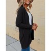 Clearlove Women’s Lightweight Long Sleeve Front Open Casual Drop Shoulder Knit Cardigan - 3 of 4