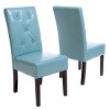 Coolbibila Faux Leather Dining Chairs Set of 2,Button Tufted Dining Room Chairs,High Back,Rubberwood Legs Mid Century Style Dinner Chairs - 3 of 4