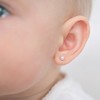 Girl's Classic Freshwater Cultured Pearl Screw Back Sterling Silver Earrings - In Season Jewelry - 3 of 4