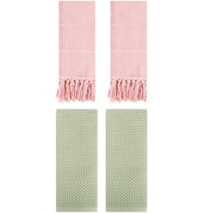 REGALWOVEN 4 Pcs Cotton Bathroom Hand Towels for Spa, Hotel - 1 of 4