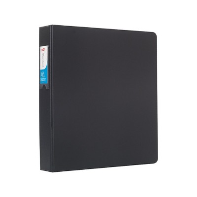 Staples Standard 1 1/2" 3-Ring Non-View Binder Black (26416-CC) 55372/26416