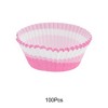 Unique Bargains Disposable Baking Cups Greaseproof Paper Pink Multicolor 1.97"x1.18" 100 Pcs - 4 of 4