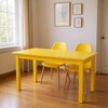 HomeRoots 48" Yellow Solid Wood Dining Table - 2 of 4