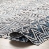 Nuloom Lucci Geometric 4x6 Machine Washable Indoor Area Rug for Living Room Bedroom Dining Room Kitchen, Blue/Ivory - 4 of 4