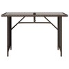 vidaXL Patio Table with Glass Top Brown 43.3"x26.8"x27.6" Poly Rattan - 4 of 4
