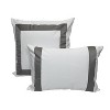 Versailles Valentina Ultra Soft Plush Decorative Throw Cushion Grey - 2 of 4