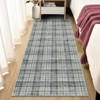 Modern Rug Washable Rug Buffola Plaid Rug for Living Room, Neutral Rug Non Slip, Low Pile Thin Rug, Distressed Soft Rug, Indoor Foldable Printed Rug - 3 of 4