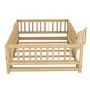 Sapphtopaz Kids Montessori Bed with Fence and Door, Floor Bed with Fence,Twin Size Toddler Bed for Bedroom Playroom - 2 of 4