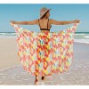 HAPPY BAY Women's Swimwear Sarong Coverups Beach Cover Up Wrap Summer Pareo Vacation Long Bikini Wraps Cover-Up Skirt Vacation One Size Rainbow Floral - 4 of 4