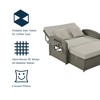 Patio PE Rattan Double Chaise Lounge, Reclining Daybed with Adjustable Back and Cushions-ModernLuxe - 4 of 4