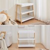 Baby Changing Table, Diaper Changing Table with Changing Pad, Portable Baby Diaper Changing Station with 2 Tier Storage Shelves , White - 4 of 4