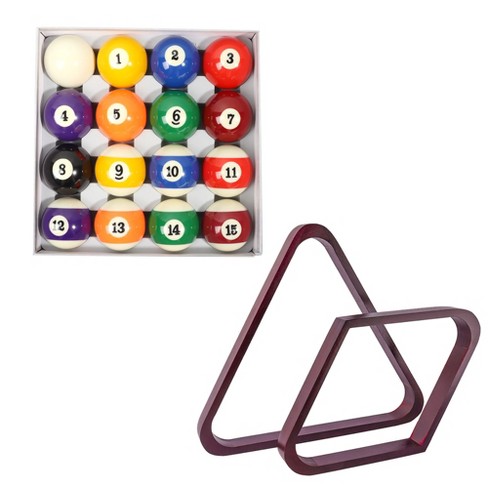 Pool Balls And Rack Set (pro Standard Balls & Mahogany Racks) : Target