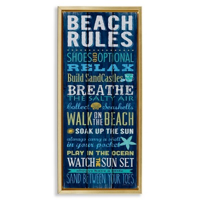 Stupell Industries Beach Rules Relax Breathe, 15" x 31"