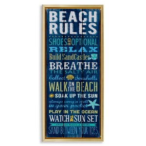 Stupell Industries Beach Rules Relax Breathe, 15" x 31" - 1 of 4